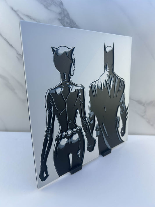 Catwoman et Batman - Plaque : Avec Support